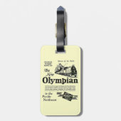 Koningin van de rails - New Olympian 1929 Bagagelabel (Achterkant verticaal)