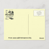 Koningin van de rails - New Olympian 1929 Briefkaart (Achterkant)