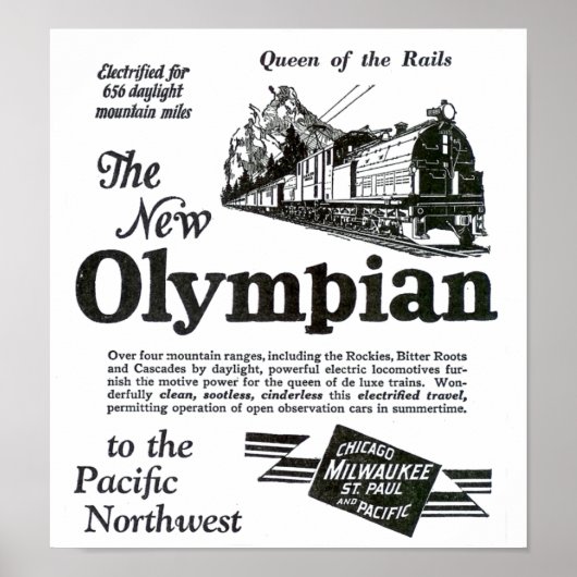Koningin van de rails - New Olympian 1929 Poster (Voorkant)
