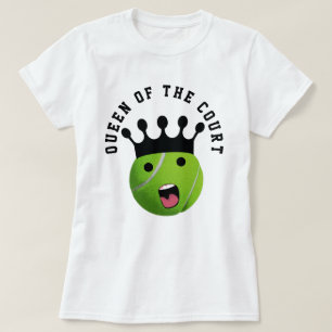 Koningin van de Rechtbank Groene Tennis Ball T-shirt