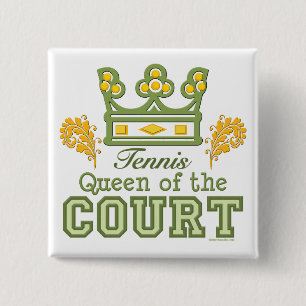 Koningin van de rechtbank Tennis Button