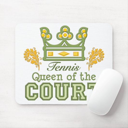 Koningin van de rechtbank Tennis Mousepad Muismat (Met muis)