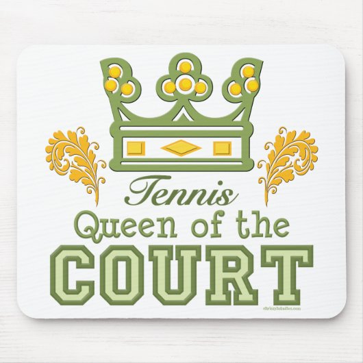 Koningin van de rechtbank Tennis Mousepad Muismat (Voorkant)