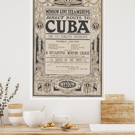  koningin van de reisposter van Antilles Poster (Keuken)