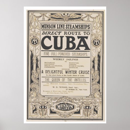  koningin van de reisposter van Antilles Poster (Voorkant)