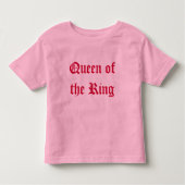 Koningin van de ring kinder shirts (Voorkant)