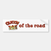 Koningin van de Road Funny Bumpersticker (Voorkant)