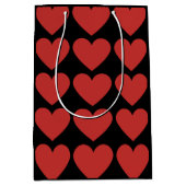 Koningin van de rode harten op zwarte mooie gesche medium cadeauzakje (Voorkant)