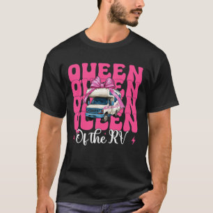 Koningin van de Rv-camping camper caravan meisje m T-shirt