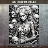 Koningin van de schedel tissuepapier