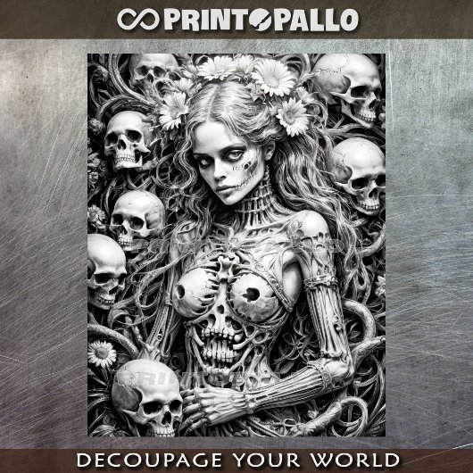 Koningin van de schedel tissuepapier