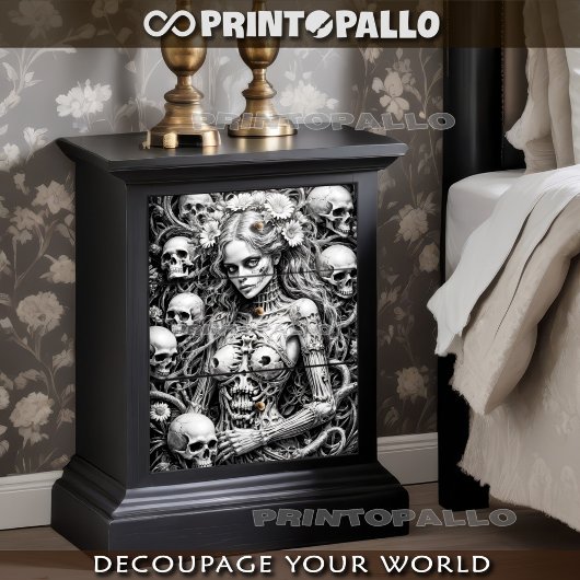 Koningin van de schedel tissuepapier