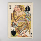  koningin van de schoppensport Kaart (1889) Poster (Voorkant)