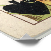  koningin van de schoppensport Kaart (1889) Poster (Hoek)