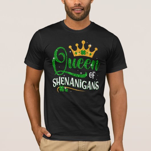 koningin van de shenanigans Ierse pride St. Patric T-shirt (Voorkant)