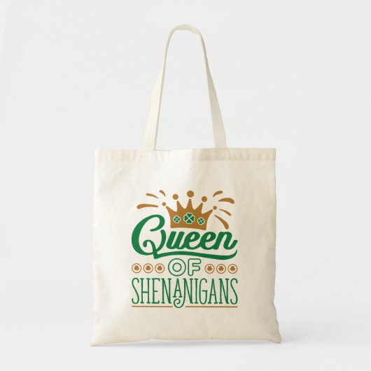 Koningin van de Shenanigans St. Patrick's Day Tote Bag (Voorkant)