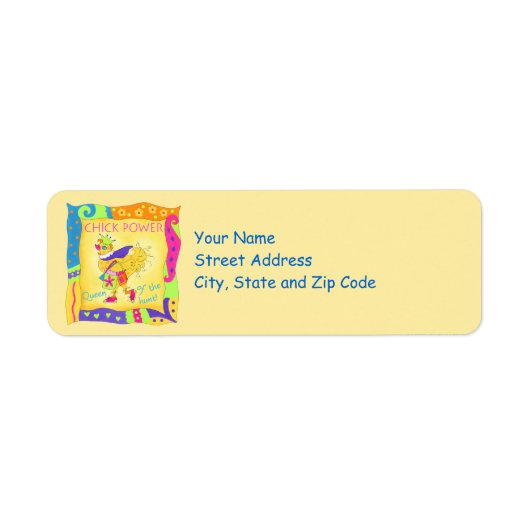 koningin van de shopping-steenslag etiket (Voorkant)