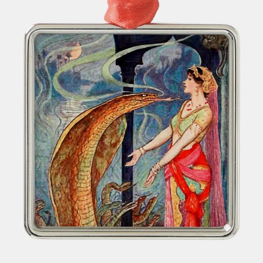 Koningin van de slangen metalen ornament (Voorkant)