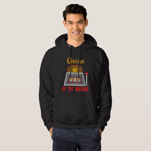 Koningin van de Slot Machine Gambler Casino Woman Hoodie (Voorkant volledig)