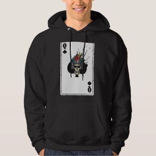 koningin van de spaden deck Halloween Splashy Cost Hoodie