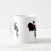 Koningin van de Spades Holding Black Ace Koffiemok (Voorkant links)