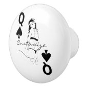 Koningin van de Steden van het meisje Thunder_Cove Keramische Knop (Rechts)