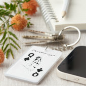 Koningin van de Steden van het meisje Thunder_Cove Sleutelhanger (Voorkant Rechts)