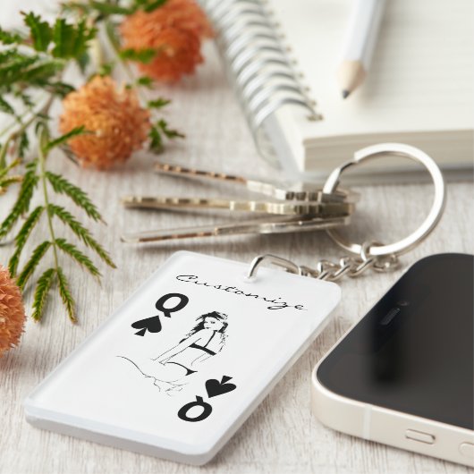 Koningin van de Steden van het meisje Thunder_Cove Sleutelhanger (Voorkant Rechts)