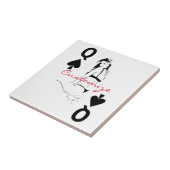 Koningin van de Steden van het meisje Thunder_Cove Tegeltje (Zijkant)