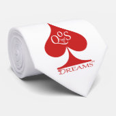 Koningin van de Stropdas Rood op witte QoS-dromen (Opgerold)