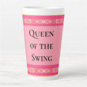 Koningin van de Swing Roze Latte Mok (Voorkant)