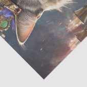 Koningin van de tafel, kat speelt kaarten tissuepapier (Detail)