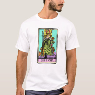 Koningin van de Tarot-kaart occult Beliefs divinat T-shirt