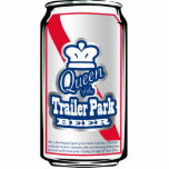 Koningin van de Trailer Park Beer Can Ornament Fotobeeldje Ornament<br><div class="desc">Deze "Koningin van de Trailer-Trash-Thema van de Beer van de Trailer van het Park kan"ontwerp is ontworpen om een kerstboomversiering te zijn voor uw Trailer-Trash-Thema,  maakt ook een grote besnoeiingsmagneet.</div>