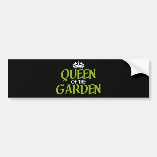 Koningin van de tuin bumpersticker (Voorkant)
