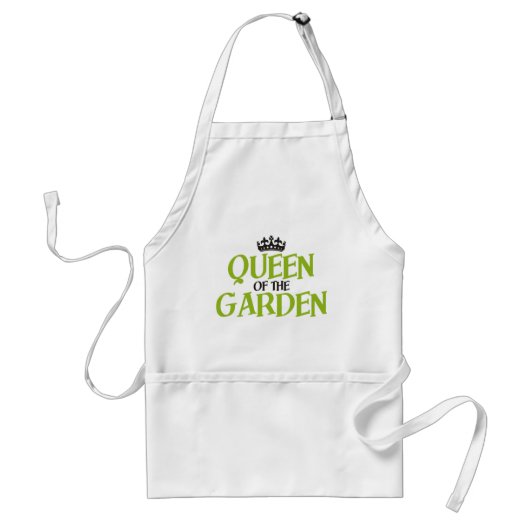 Koningin van de tuin standaard schort (Voorkant)
