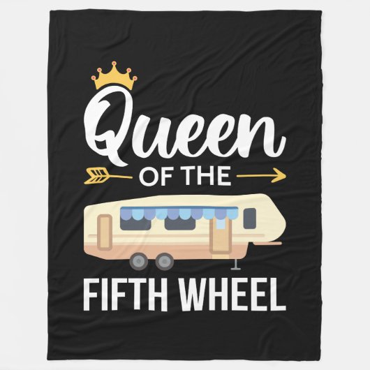 Koningin Van De Vijfde Wiel I Fleece Deken (Voorkant)