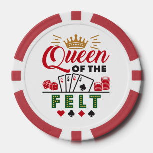 Koningin van de Vilt Poker Speler Vrouwen Chips