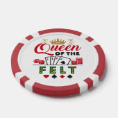 Koningin van de Vilt Poker Speler Vrouwen Chips (Enkel)