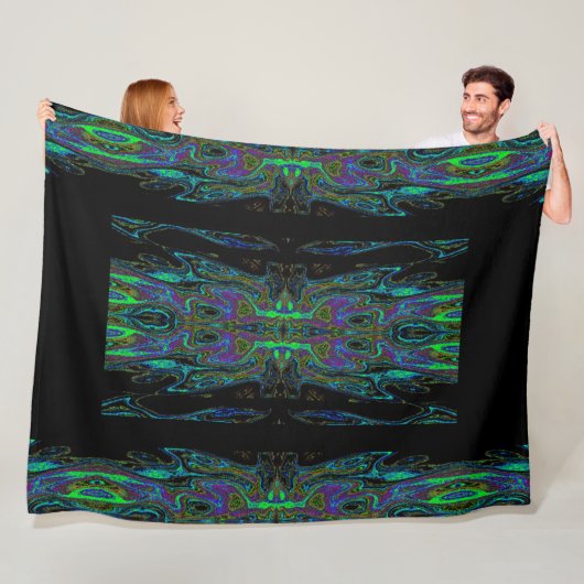 Koningin van de Vlinders 95 Fleece Deken (In situ)