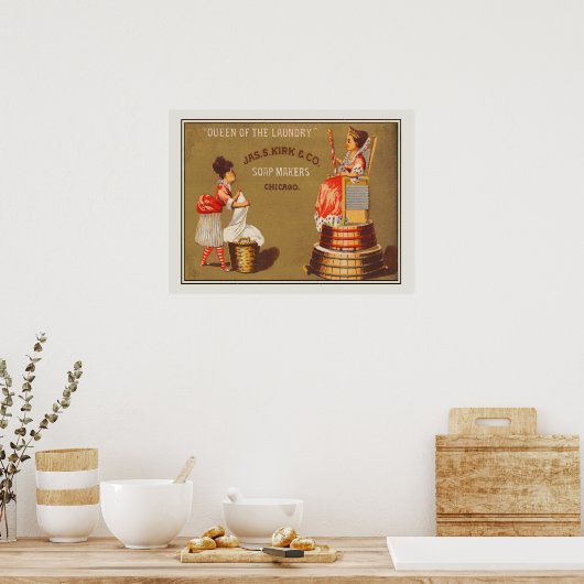  koningin van de waszeep en de waterpoep poster (Keuken)