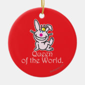 koningin van de wereld keramisch ornament (Voorkant)