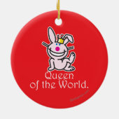 koningin van de wereld keramisch ornament (Achterkant)