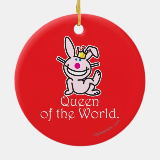 koningin van de wereld keramisch ornament (Achterkant)