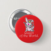 koningin van de wereld ronde button 5,7 cm (Voorkant /achterkant)