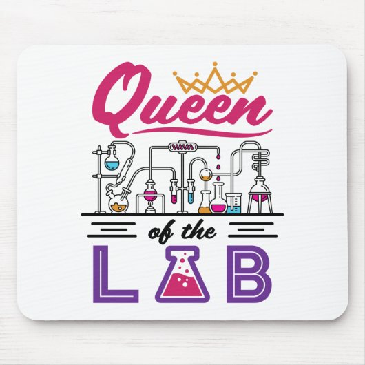 koningin van de wetenschapswetenschapper van het l muismat (Voorkant)