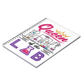 koningin van de wetenschapswetenschapper van het l notitieboek (Linkerzijde)