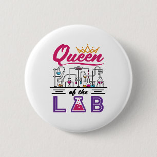 koningin van de wetenschapswetenschapper van het l ronde button 5,7 cm