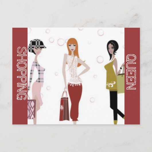 KONINGIN VAN DE WINKEL COLLECTIE BRIEFKAART (Voorkant)