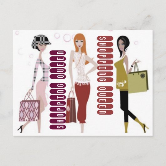 KONINGIN VAN DE WINKEL COLLECTIE BRIEFKAART (Voorkant)